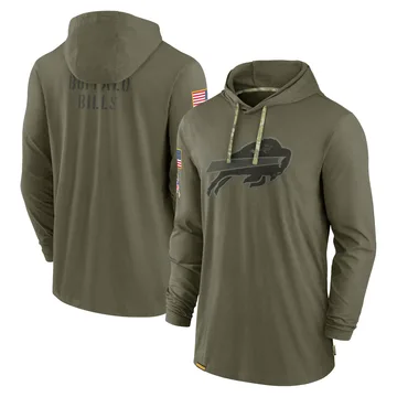 Women's Nike Brown Buffalo Bills 2023 Salute to Service Pullover Hoodie Size: Extra Small