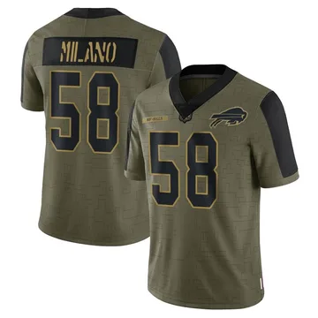 Art Buffalo Bills Matt Milano #58 Great Player Nfl Black Golden Edition  Vapor Limited Jersey Style Polo Shirt - Bluefink